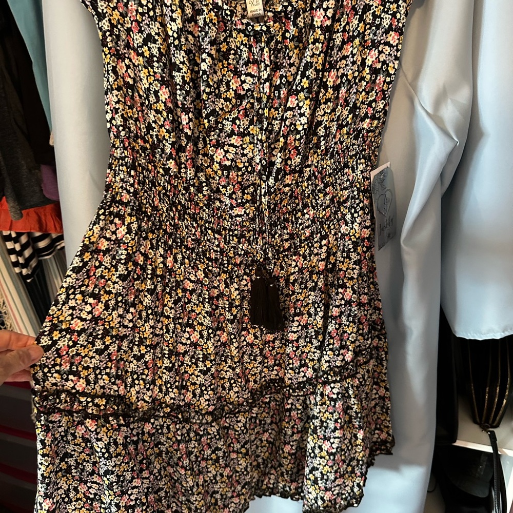 Justify Black Floral Ruffle Dress - Picture 2 of 4
